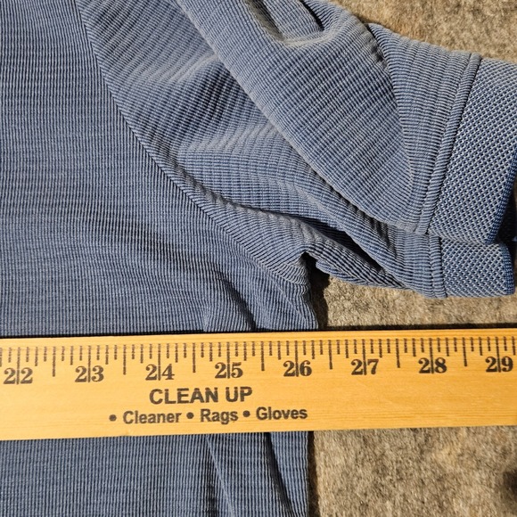 Tommy Bahama Islandzone Mens XXL Blue Pinstripe Short Sleeve Polo Shirt Tencel - Picture 4 of 7